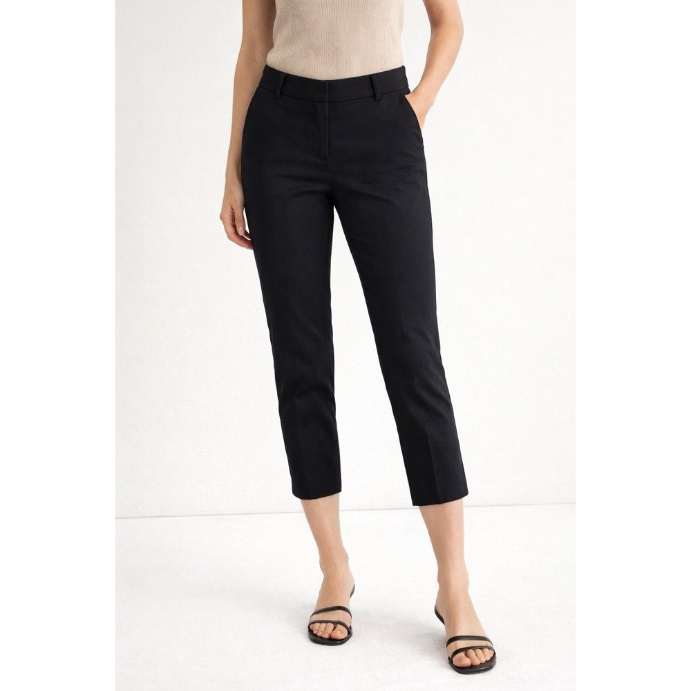 Black Cropped Ankle Trouser Pants Size 4 Dress Pants for Office